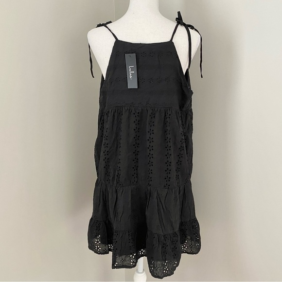 NWT Lulus Beyond the Boardwalk Black Eyelet
Lace Tiered Babydoll Dress XL - Picture 11 of 13